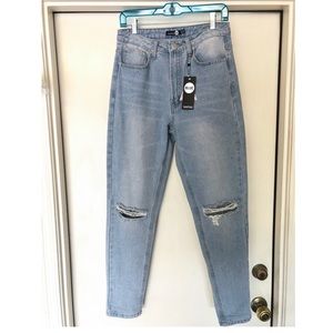 High Waisted Light Wash Skinny Jeans